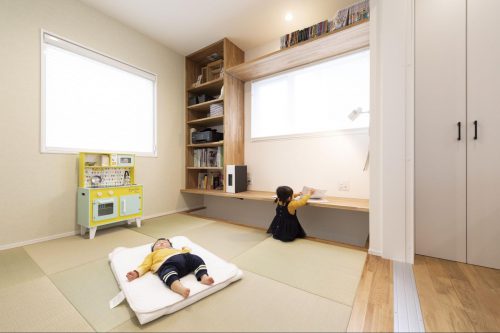 滋賀県 アヤホームの、住みやすい注文住宅の子供部屋事例
