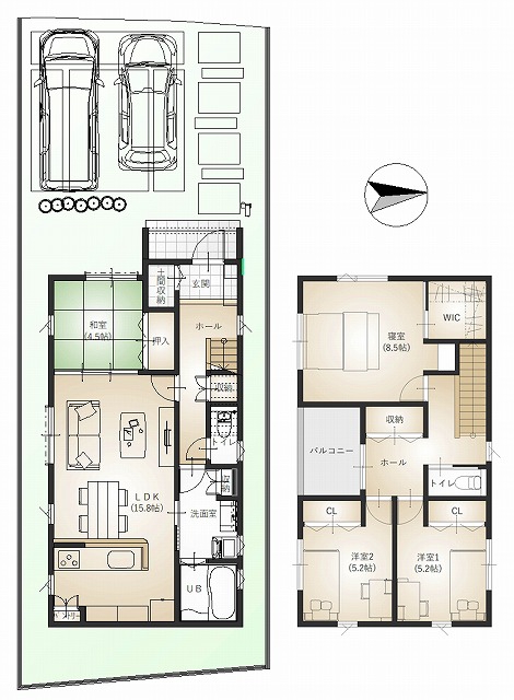 の1F間取り図