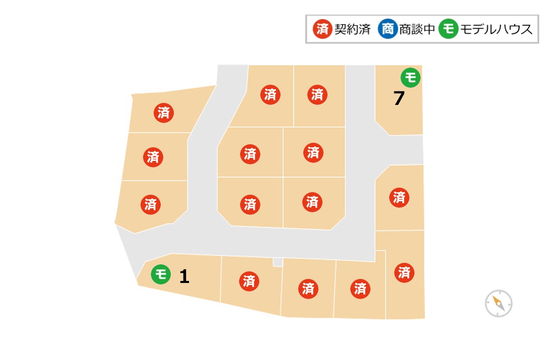 ゆうタウン大津下阪本の区画図