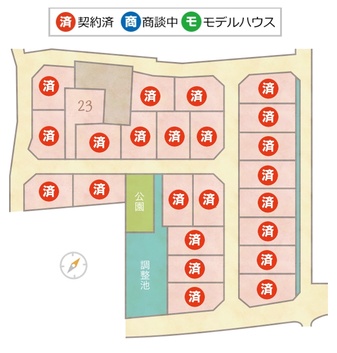 ゆうタウン守山播磨田4期の区画図