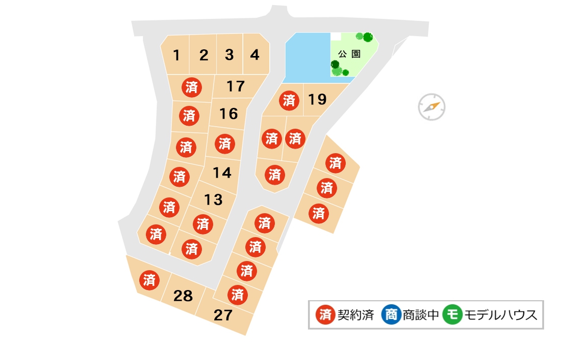 ゆうタウン南彦根の区画図